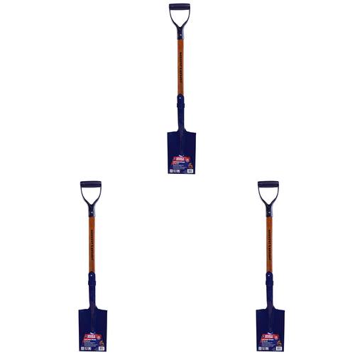 3PK Spear & Jackson County Timber Cottage Spade D-Handle 240mm