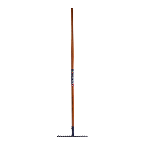 Spear & Jackson County 16T Steel/Timber Soil Rake w/Long Handle 120cm Black