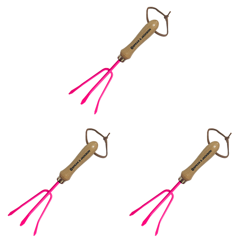 3PK Spear & Jackson Colours Hand Cultivator 145x80mm - Pink