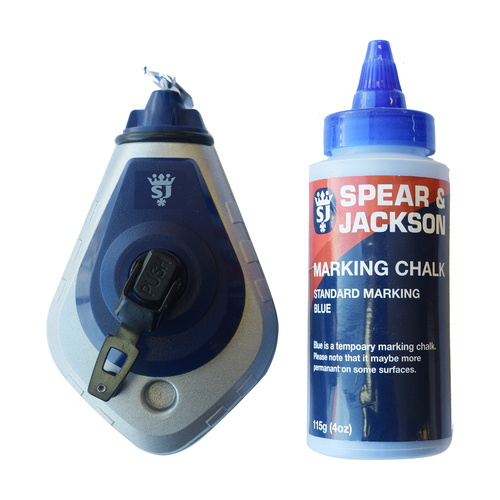 2pc Spear & Jackson Chalk Line Measuring & Marking Glue Set