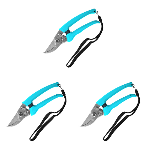 3PK Spear & Jackson Colours Bypass Secateurs Hdpe Handle - Blue