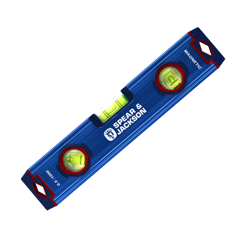 Spear & Jackson Torpedo Level 3 Vial Spirit 230mm - Blue