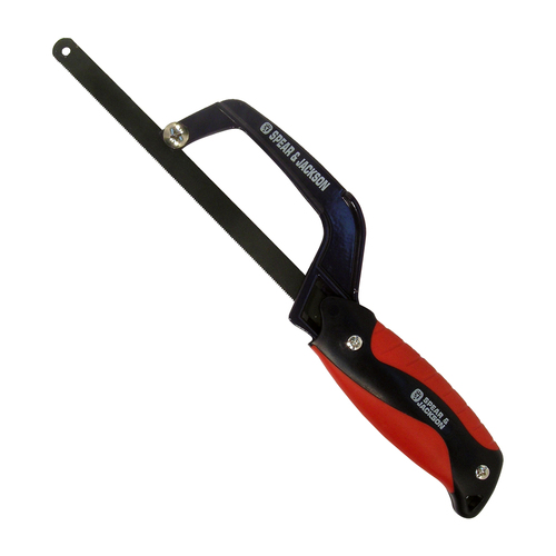 Spear & Jackson Hacksaw Mini Soft Grip Handle 250mm - Red