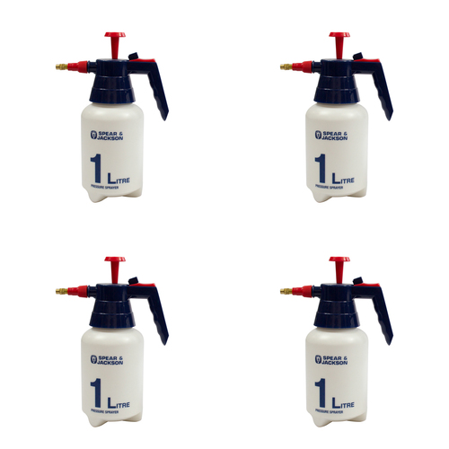 4PK Spear & Jackson Pressure Sprayer Brass Spray Nozzle - 1L