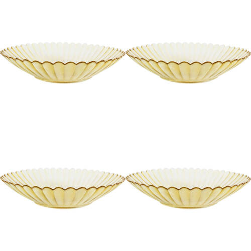 4PK LVD Glass Dish Decorative Home/Dining Tableware Large Marrigold/Gold