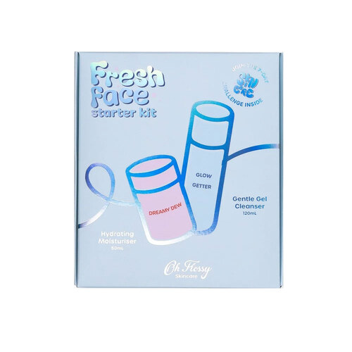 Oh Flossy Skincare Gel Cleanser & Moisturiser Fresh Face Starter Kit