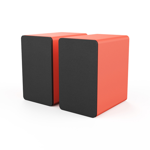 Silcron SLR05 Wireless Active Bookshelf Speakers with HDMI ARC - Red