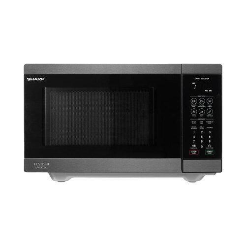 Sharp 26L Electric Flatbed Inverter Microwave Black Stainless