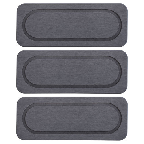 3PK Ardor Dri Stone 28cm Sink Mat Rack/Organiser Rectangle Charcoal