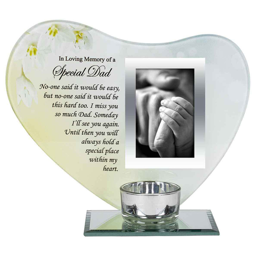 Special Dad With Candle Holder Remembrance Photo Frame 19x15cm