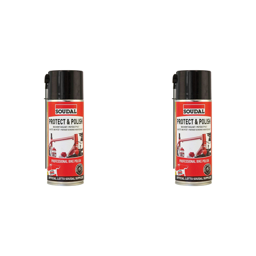 2PK Soudal Protect & Polish Bike/Bicycle Spray Can 400ml