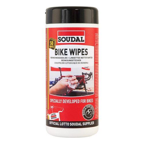 50pc Soudal Bike/Bicycle Wipes Mud/Dirt/Grease Remover