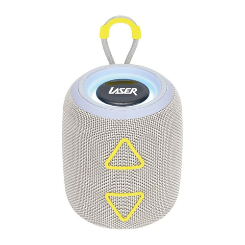 Laser Portable Mini Fabric Wireless Bluetooth Speaker - Silver