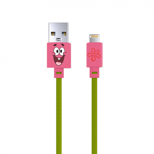 SpongeBob SquarePants Patrick Star USB-A to 8-Pin 1m Cable - Pink