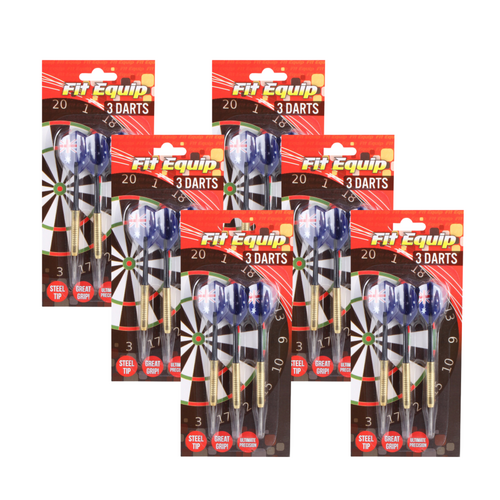 6x 3pc Razoo Complete Dart Set Home Dartboard 24x11cm