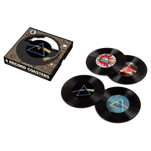 4pc Aquarius Silicone Pink Floyd Dark Side Coaster Drink Pad 10.8cm