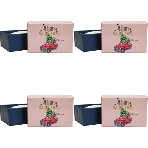 4PK LVD Merry Christmas Sausage Bath Soap Bar 9x6cm w/ Box