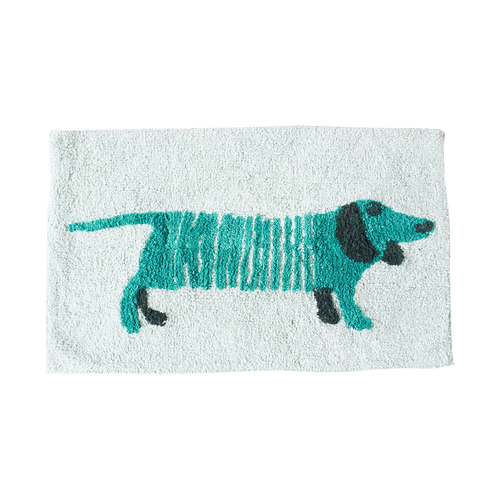 Rayell Bathroom Mat Absorbent Rug Puppy Green 80x50cm