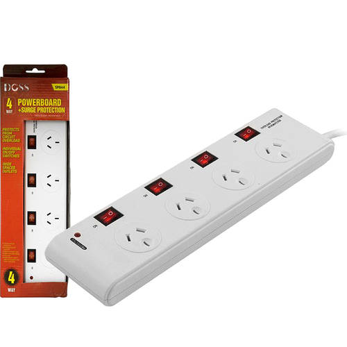 Doss 4 Way Surge Protect Power Board