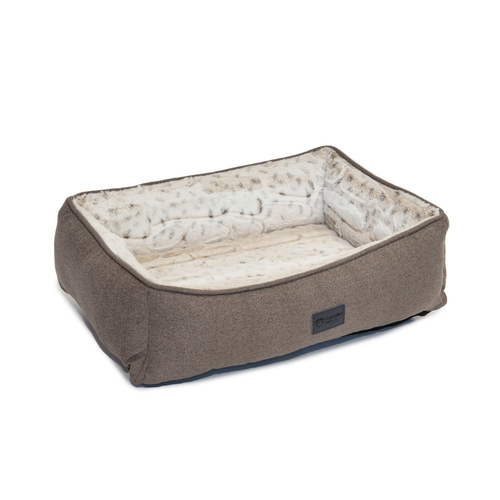 Superior Pet Goods Dog Lounger/Bed Light Brindle Faux Fur Jumbo 130x110cm