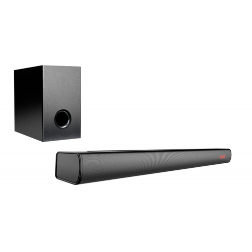 Laser 2.1 Channel Wireless Bluetooth Soundbar w/ Wired Subwoofer - Black