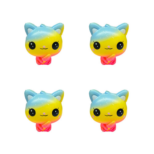 4PK Bensons Squeeze Cat Kids/Childrens Squishy Toy 5y+ Asstd