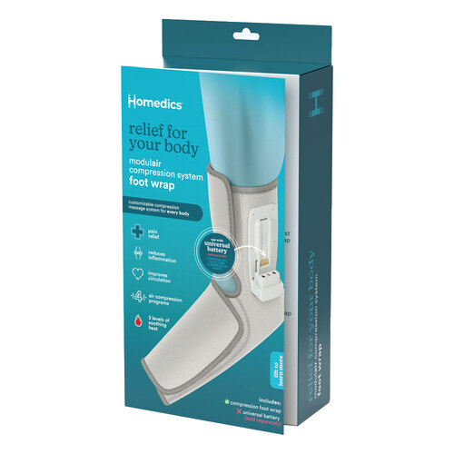 Homedics Modulair Foot Compression Wrap + Controller