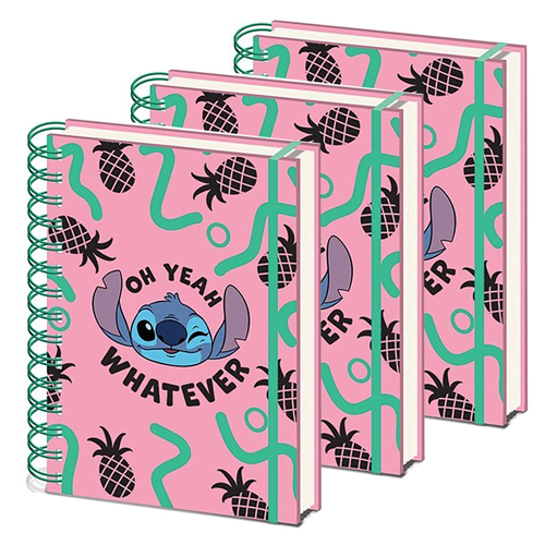 3PK Disney Lilo & Stitch Character Themed My Fave A5 Wiro Notebook