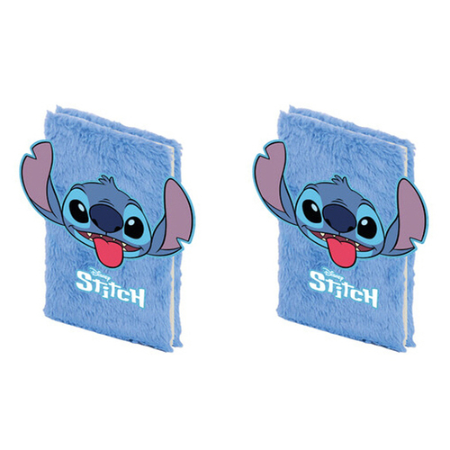 2PK Lilo & Stitch Plush A5 Writing Notebook Stationery