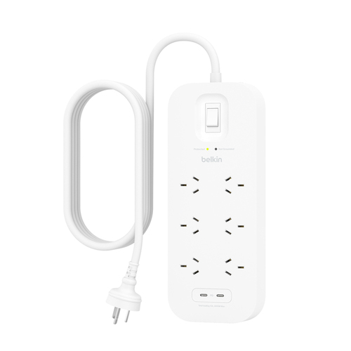 Belkin Connect 6-Outlet Surge Protector With USB-C 30W