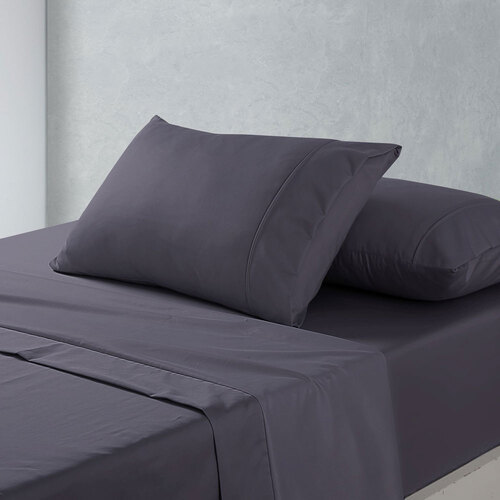 Jason Queen Bed 1500 Thread Count Cotton Rich Sheet Set - Charcoal