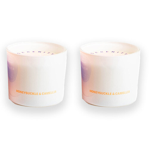 2PK Serenity Hidden Message Best Mum Ever Candle -Honeysuckle & Camellia 250g