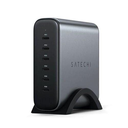 Satechi USB-C 200W USB-C 6-Port GaN Charger For MacBook Pro Space Grey