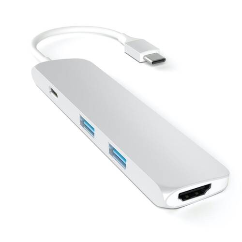 Satechi USB-C Slim Multi-Port Adapter - Silver