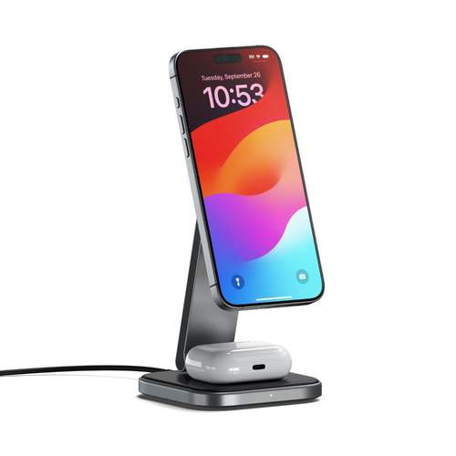 Satechi 2in1 Foldable Qi2 Wireless Charging Stand For Apple Watch/iPhone