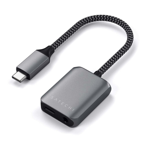 Satechi USB-C PD to 3.5mm Audio Adapter For iPad Air/iMac - Space Grey