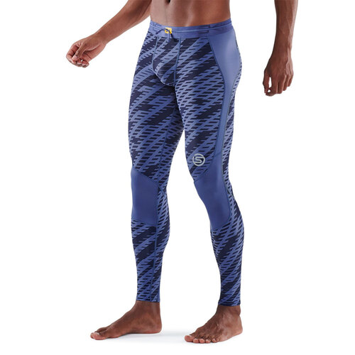 Skins Compression Series-3 Men's Long Tights Blue Geo L