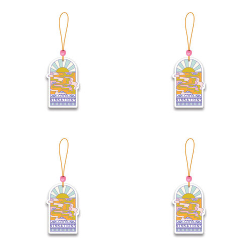 4x 2pc Studio Oh Hanging Car Air Freshener - Good Vibrations