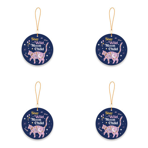 4x 2pc Studio Oh Hanging Car Air Freshener - Stay Wild Moon