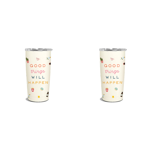 2PK Studio Oh Insulated S/S 500ml Coffee Tumbler - Good Things Will Happen