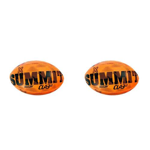 2PK Summit Global Classic Grip Rugby Union Ball Size 5 - Orange