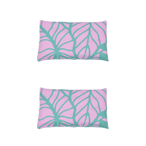 2PK Splosh Bliss Palms Inflatable Beach Pillow 51x31cm Rectangle