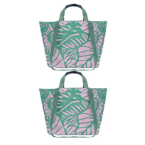 2PK Splosh Beach Bliss Palms Travel Carry Tote Bag 67x40cm