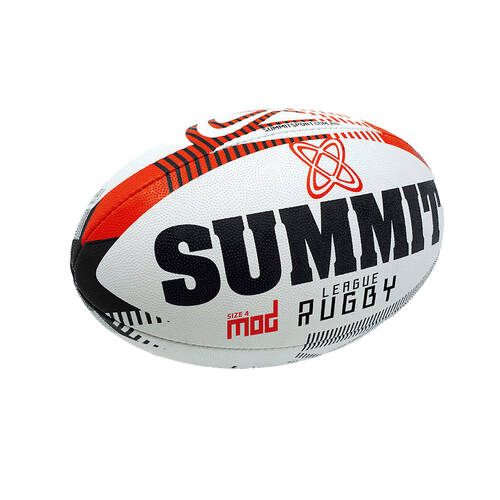 Summit Global Advance Rugby League Ball 3.0 Size 4 - White/Red