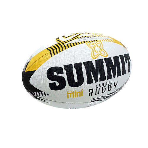 Summit Global Advance Rugby League Ball 3.0 Size 3 - WHite/Yellow