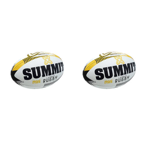 2PK Summit Global Advance Rugby League Ball 3.0 Size 3 - WHite/Yellow