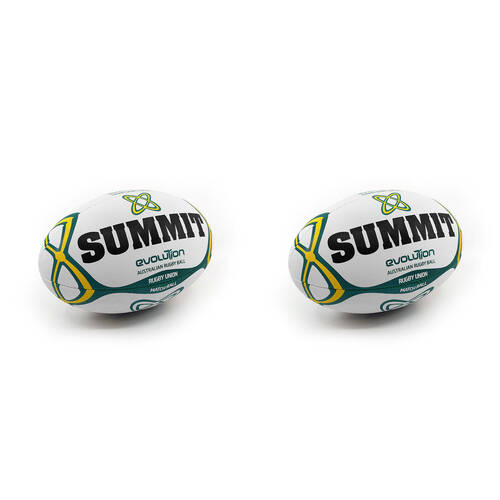 2PK Summit Global Evolution Rugby Union Ball 2.0 Size 5 - White