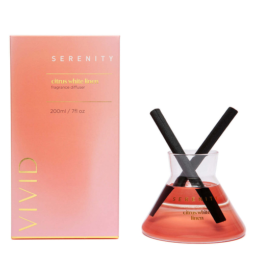 Serenity Vivid 200ml Reed Diffuser - Citrus White Linen