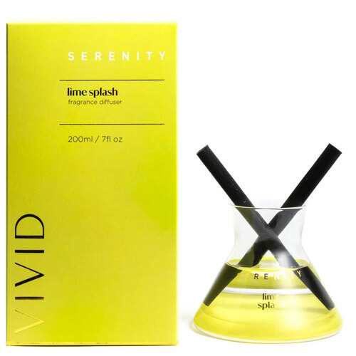 Serenity Vivid Glass Diffuser In Box Lime Splash 200ml