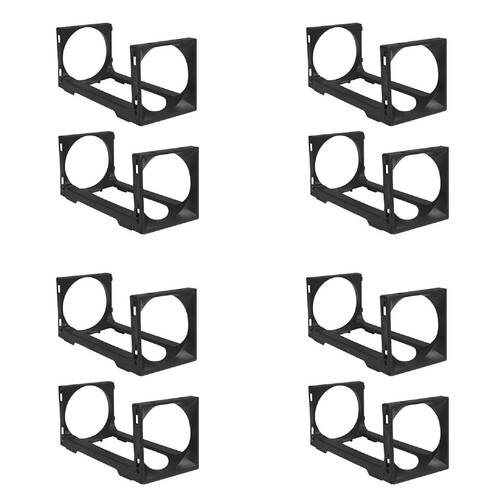 8pc Stakrax Modules Barware Wine Rack Organiser 24x10.5cm- Black